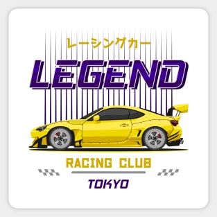 Midnight Racer Yellow GT 86 JDM Sticker